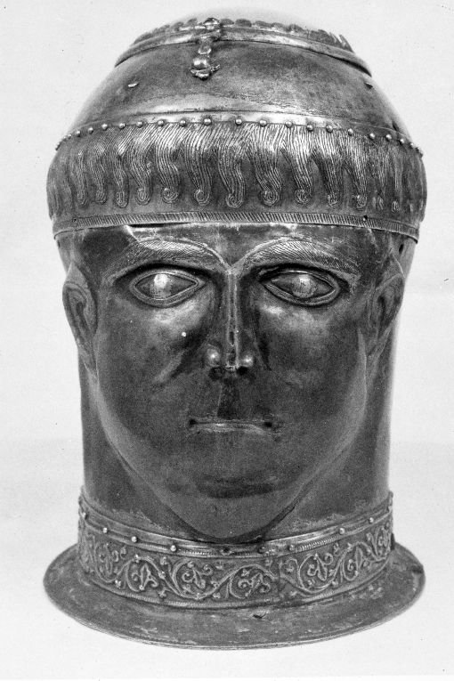 reliquiario antropomorfo - a testa - ambito Italia meridionale (sec. XI)