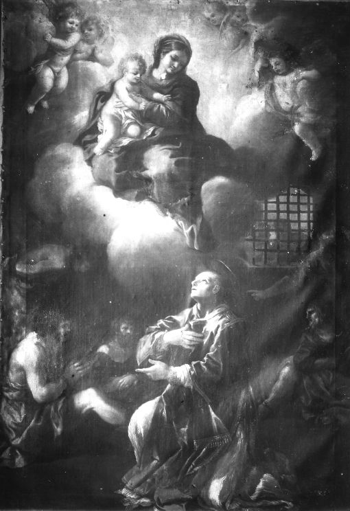 L'apparizione della Vergine a San Leonardo (dipinto) di Solimena Angelo (attribuito) (seconda metà sec. XVII)