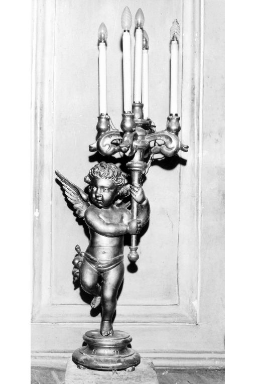 candelabro - a statua, coppia - produzione pugliese (sec. XIX)