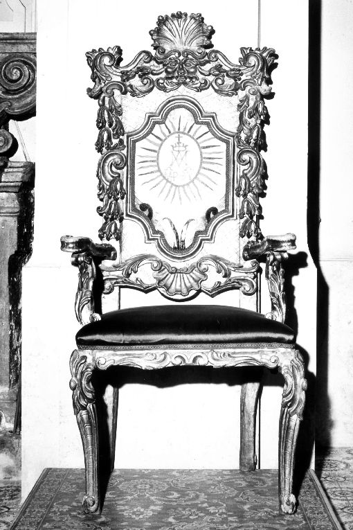 sedia - a braccioli - produzione pugliese (sec. XVIII)