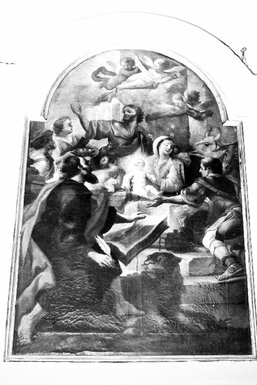 adorazione dei pastori e San Marco Evangelista (dipinto) - ambito pugliese (sec. XVIII)