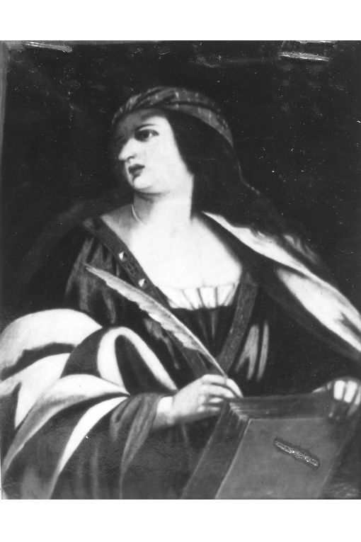 Figura femminile (santa?) (dipinto) - ambito pugliese (sec. XVII)