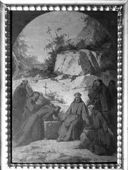 San Francesco d'Assisi mostra le stimmate (dipinto) di De Napoli Michele (attribuito) (sec. XIX)