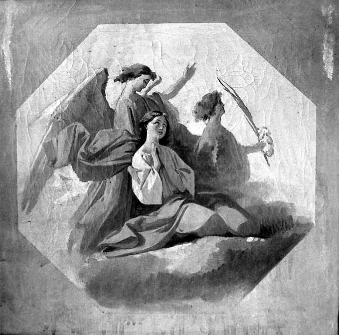studio di Maddalena penitente tra angeli (dipinto) di De Napoli Michele (attribuito) (sec. XIX)