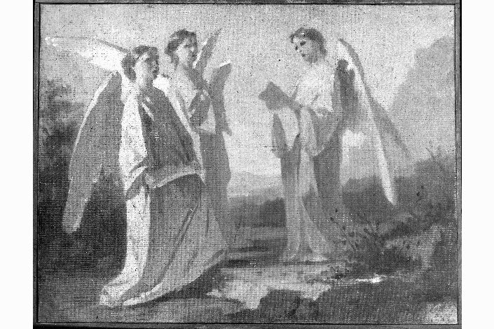 studio di coro di angeli (dipinto) di De Napoli Michele (attribuito) (sec. XIX)