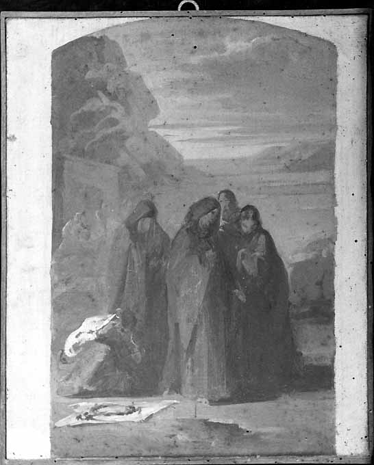 studio di ritorno delle Marie dal Calvario (dipinto) di De Napoli Michele (attribuito) (sec. XIX)