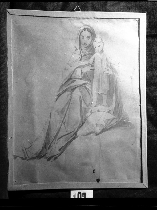 Madonna con Bambino (dipinto) di De Napoli Michele (attribuito) (sec. XIX)