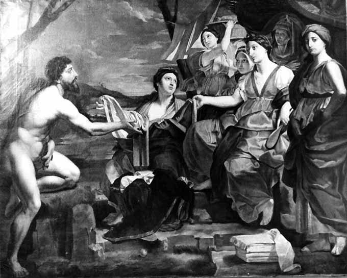 Ulisse e Nausicaa (dipinto) di De Napoli Michele (attribuito) (sec. XIX)