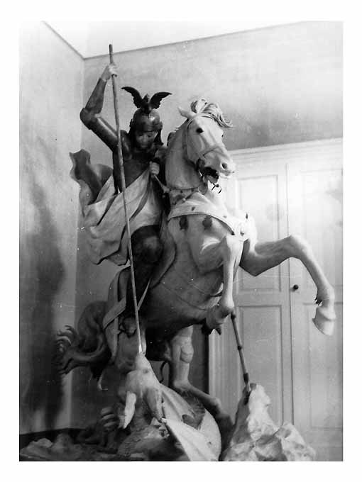 San Giorgio e il drago (gruppo scultoreo) di D'Alagni Giovanni (sec. XIX)