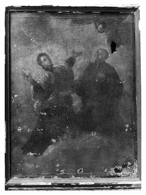 Sant'Ignazio di Loyola benedice San Francesco Saverio prima che parta per le missioni (?) (dipinto, opera isolata) - ambito Italia meridionale (prima metà sec. XVIII)