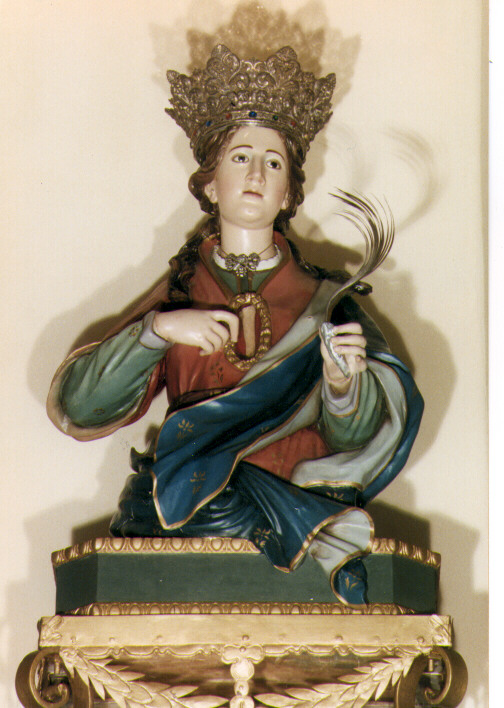 palma del martirio (attributo iconografico di immagine sacra) - ambito Italia meridionale (sec. XVIII)