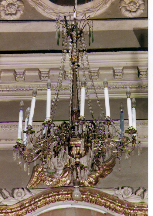 lampadario - ambito pugliese (fine/inizio secc. XIX/ XX)