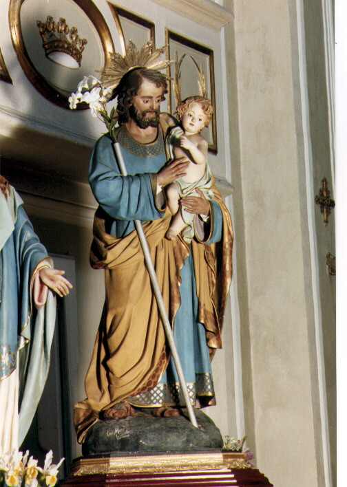 San Giuseppe e Gesù Bambino (statua) di Manzo Giuseppe (sec. XX)