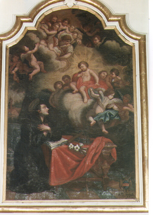 Apparizione di Gesù Bambino a Sant'Antonio da Padova (dipinto) - ambito napoletano (sec. XVIII)