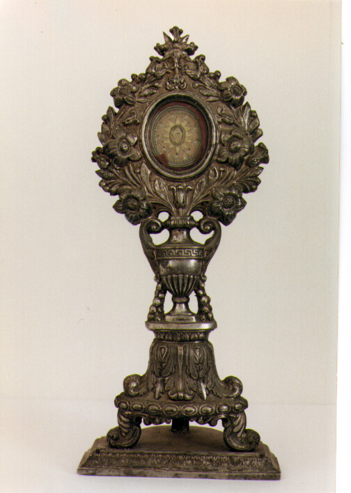 reliquiario - a ostensorio, serie - ambito Italia meridionale (ultimo quarto sec. XIX)
