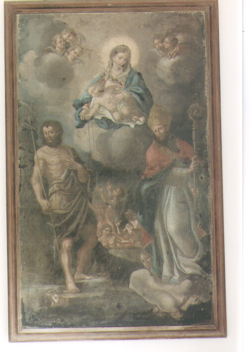 Madonna con Bambino San Giovanni Battista e Sant'Oronzo (dipinto) - ambito salentino (sec. XVIII)