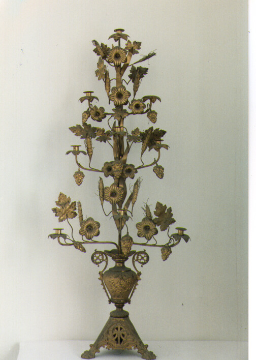 candelabro, serie - ambito salentino (fine/inizio secc. XIX/ XX)