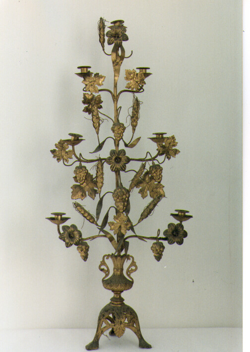 candelabro, serie - ambito salentino (fine/inizio secc. XIX/ XX)
