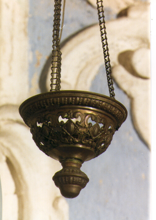 lampada pensile - ambito pugliese (fine/inizio secc. XIX/ XX)