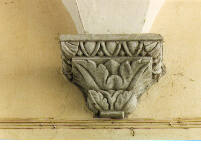 motivo decorativo fitomorfo (peduccio, serie) - ambito salentino (primo quarto sec. XVII)