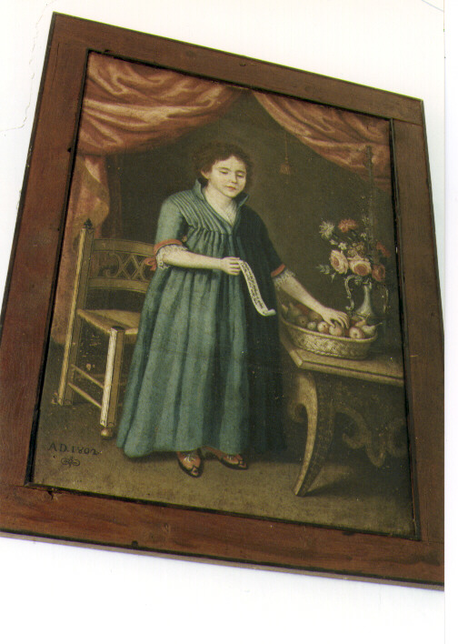 ritratto femminile (dipinto) - ambito salentino (sec. XIX)