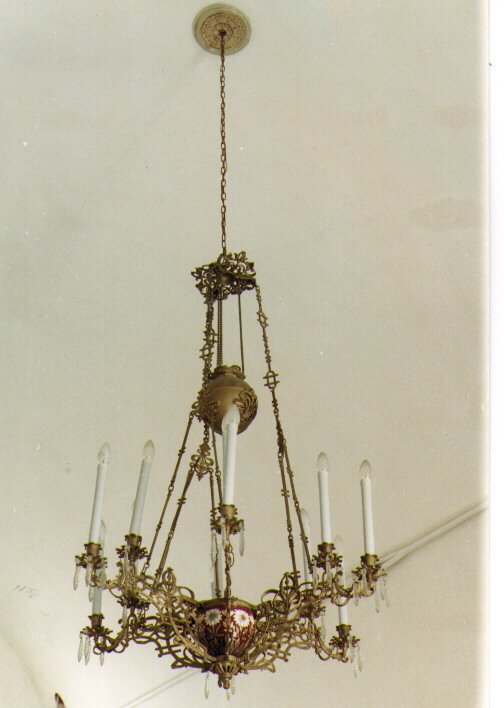 lampadario - ambito Italia meridionale (fine/inizio secc. XIX/ XX)