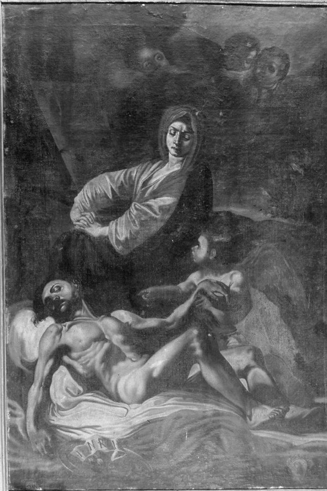 Cristo deposto dalla croce (dipinto) di Stanisci Marco (fine/inizio secc. XVII/ XVIII)