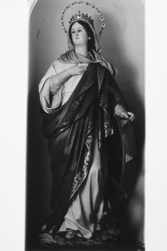 Santa Caterina d'Alessandria (statua) - manifattura Italia meridionale (fine/inizio secc. XIX/ XX)