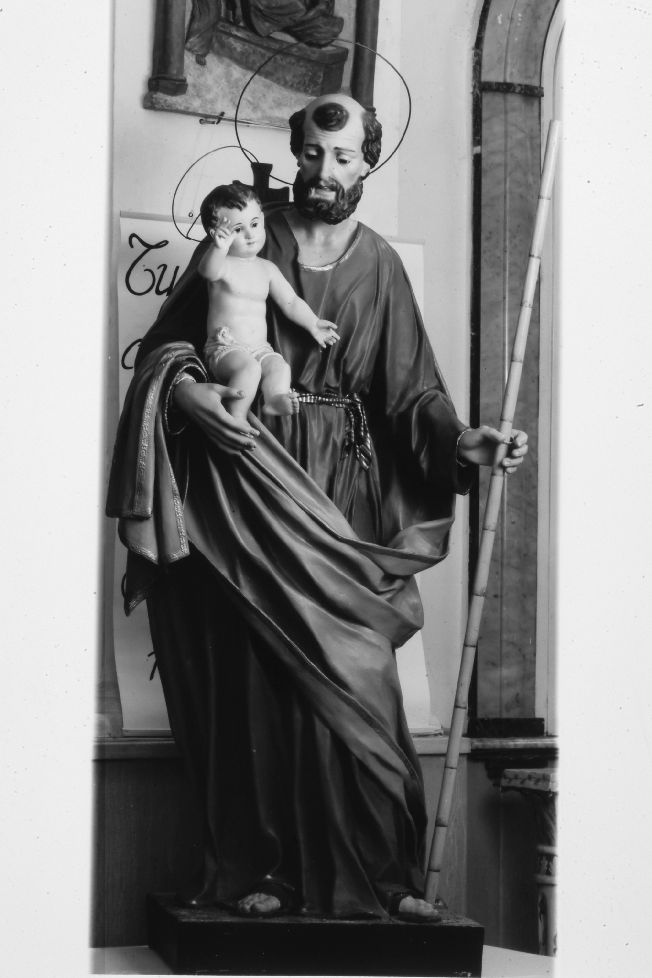 San Giuseppe e Gesù Bambino (statua) - manifattura Italia meridionale (fine/inizio secc. XIX/ XX)