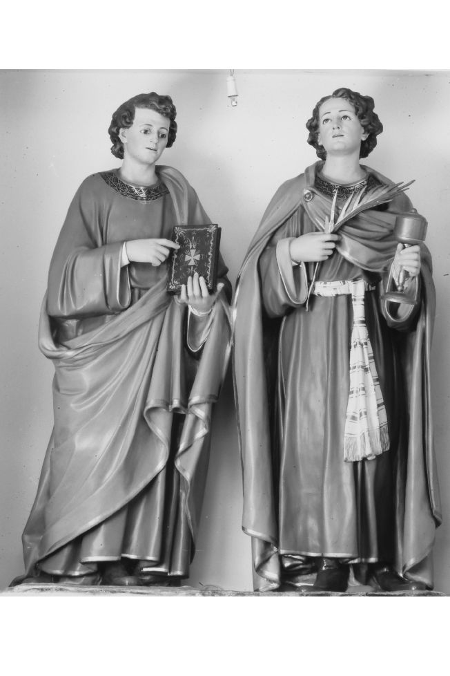 Santi Medici, Santi Cosma e Damiano (gruppo scultoreo) di Guacci Luigi (sec. XIX)
