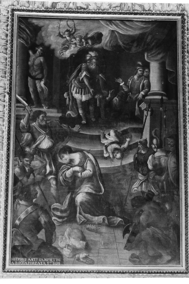 martirio dei santi Quirico e Giulitta (dipinto) di Sampietro Giuseppe (sec. XIX)