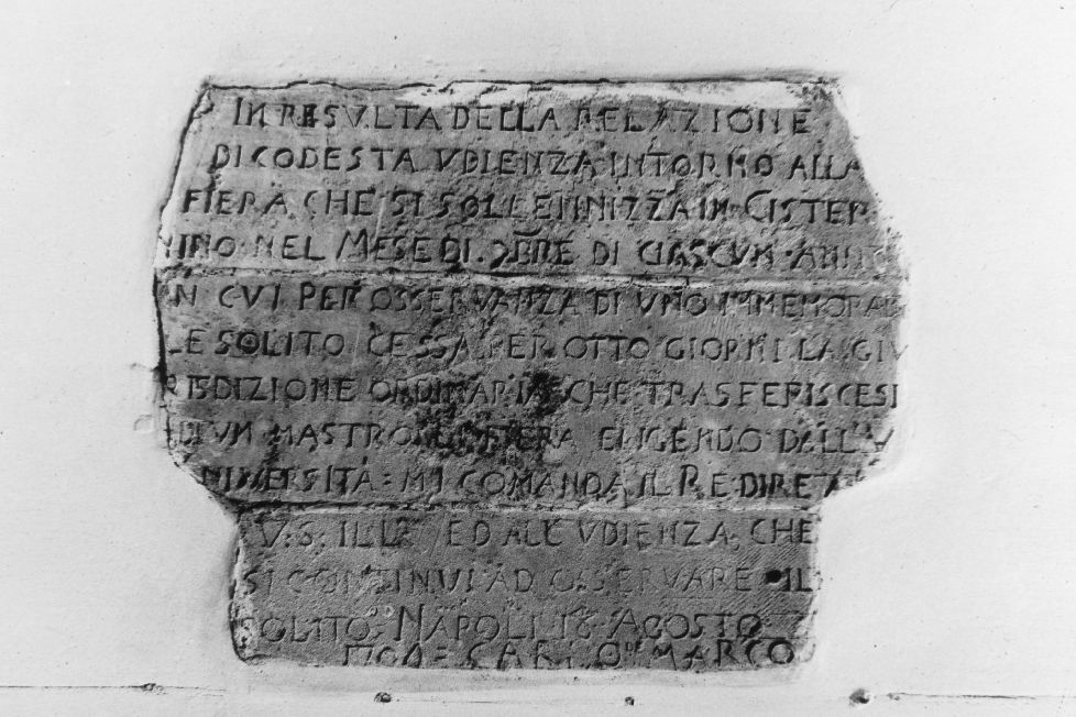 lapide - ambito pugliese (sec. XVIII)