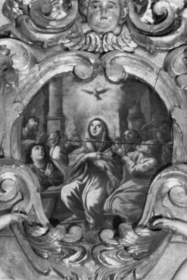 Incoronazione della Vergine, incoronazione di Maria Vergine (dipinto) - ambito pugliese (fine/inizio secc. XVII/ XVIII)