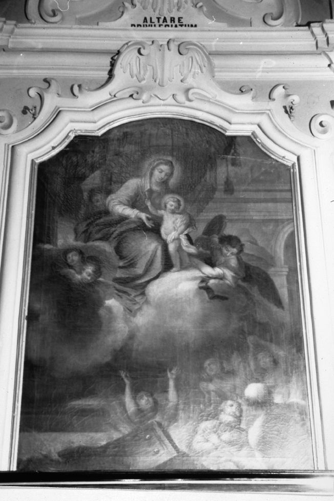 Madonna con Bambino, angeli e anime purganti (dipinto) - ambito pugliese (prima metà sec. XVIII)