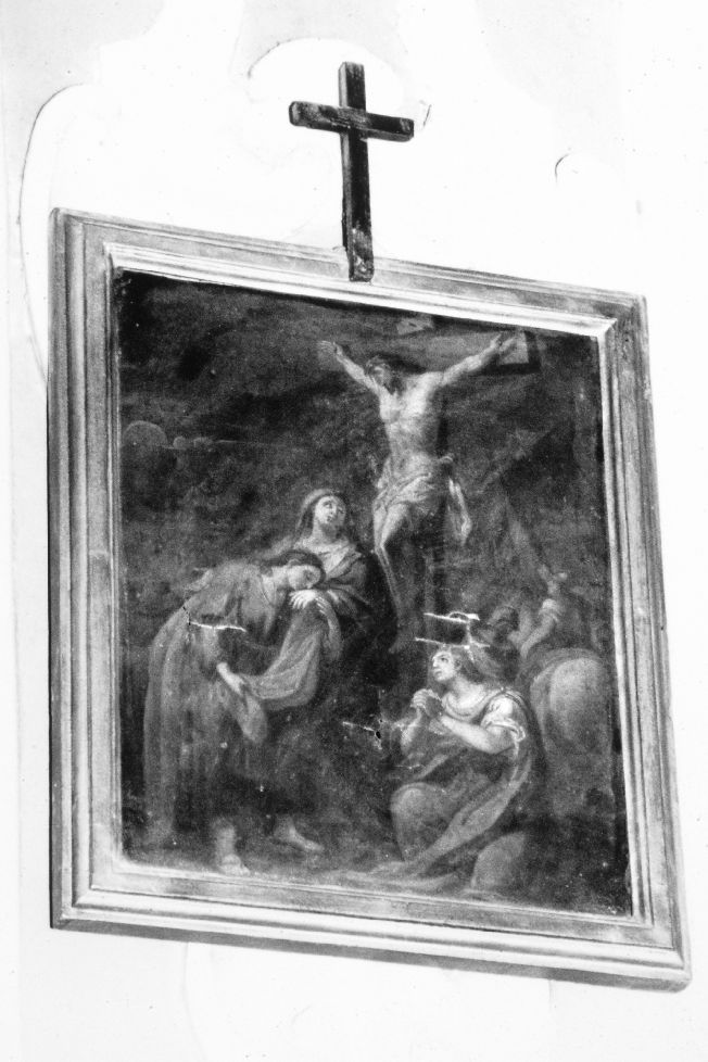 stazione XII: Gesù innalzato e morto in croce (dipinto) - ambito pugliese (ultimo quarto sec. XVIII)