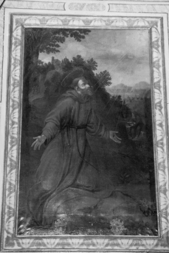 San Francesco d'Assisi riceve le stimmate (dipinto) - ambito pugliese (fine/inizio secc. XVII/ XVIII)
