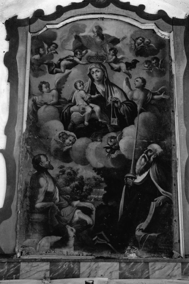 San Giovanni Battista e Sant'Elia, Madonna del Carmelo (dipinto) di Bonamassa Nunzio (sec. XVIII)