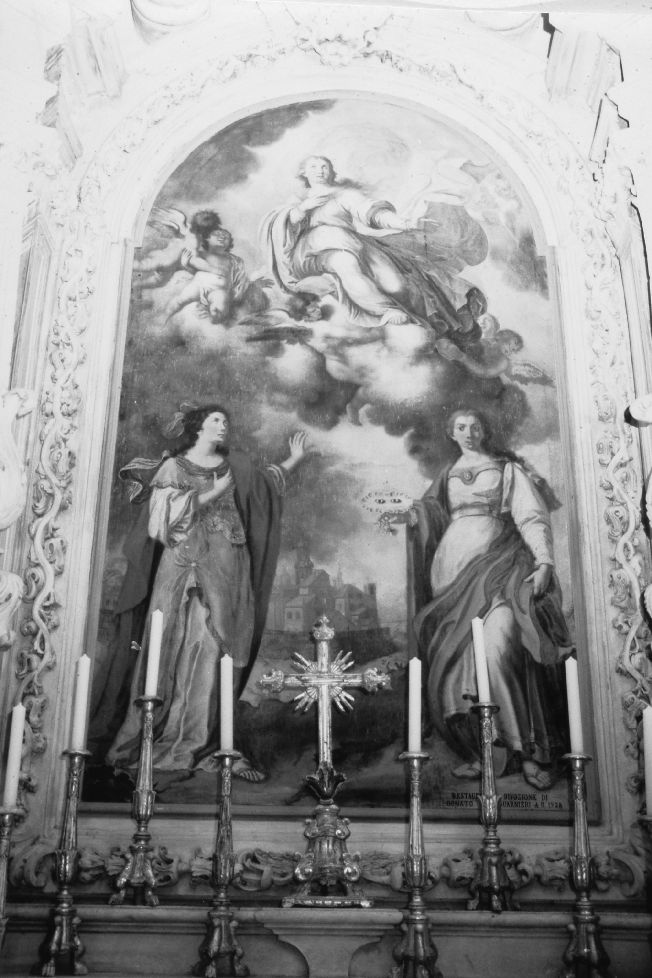 Madonna in gloria con le sante Lucia e Irene, Madonna in gloria (dipinto) - ambito pugliese (sec. XVIII)