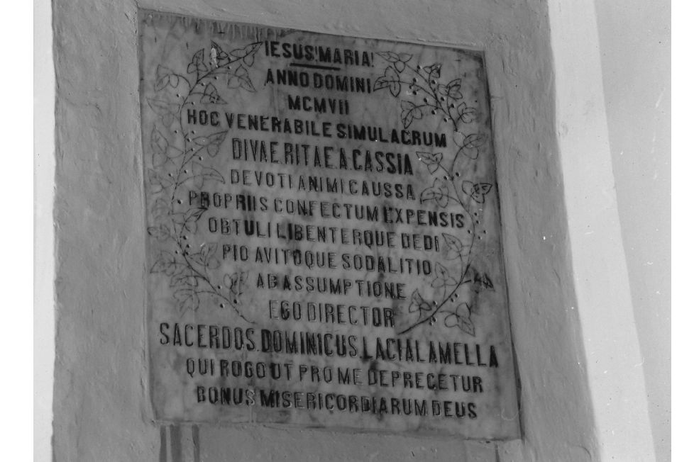 lapide - ambito pugliese (sec. XX)