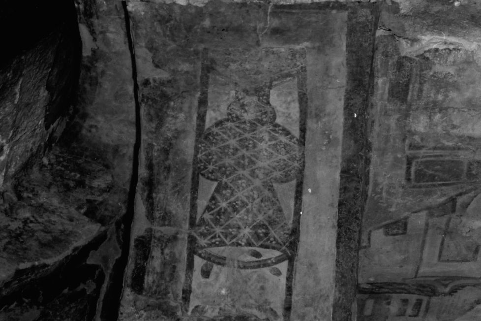 vaso (dipinto, frammento) - ambito beneventano (secc. VIII/ IX)