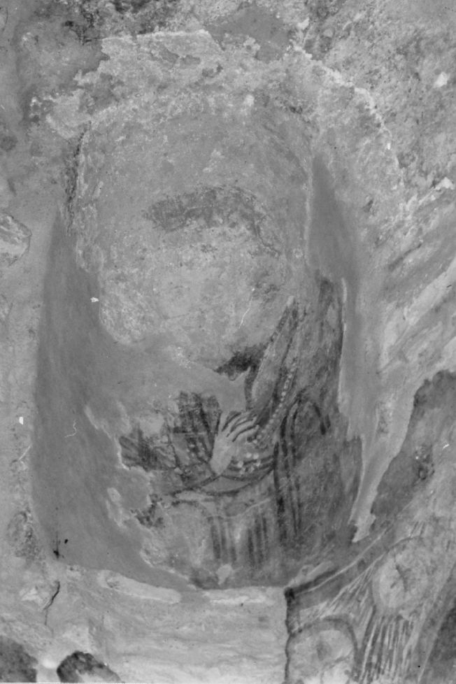 Santo (dipinto, frammento) - ambito beneventano (secc. VIII/ IX)