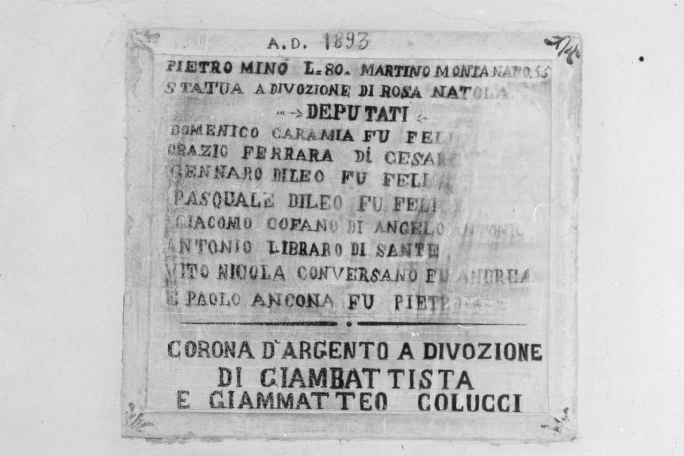 lastra - produzione pugliese (sec. XIX)