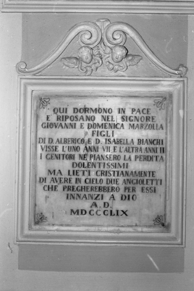 lastra tombale - ambito pugliese (sec. XIX)