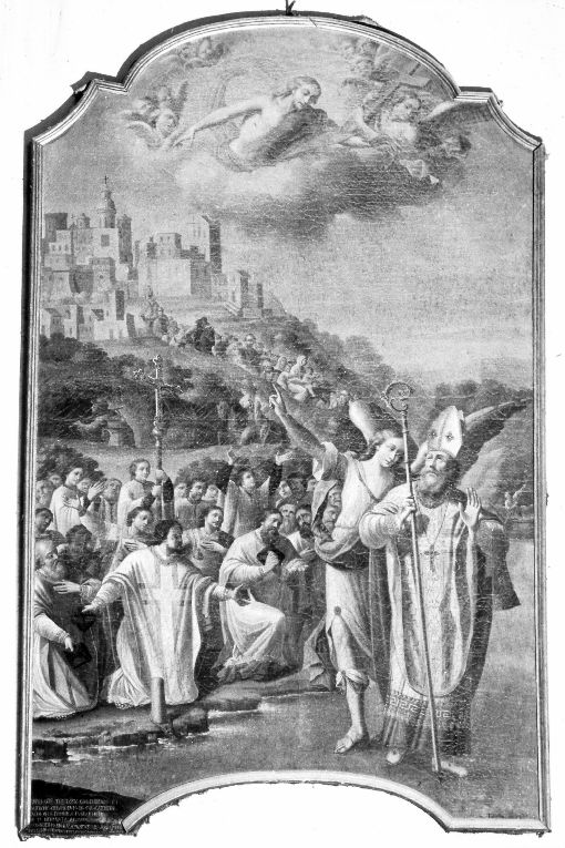 Gesù appare a San Barsanofrio (dipinto) di Tatulli Samuele (sec. XVIII)