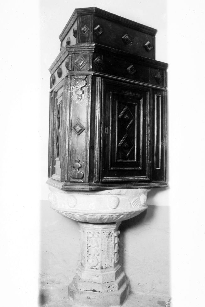 custodia, elemento d'insieme - manifattura Italia meridionale (secc. XVIII/ XIX)