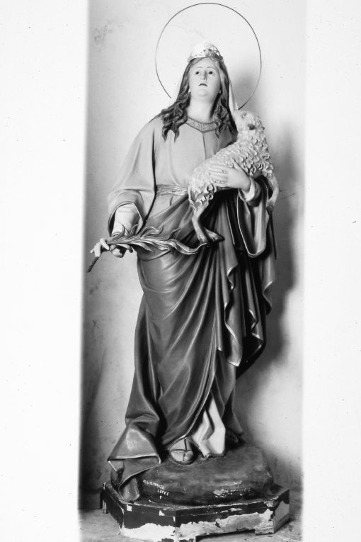 Sant'Agnese (statua) di Manzo Giuseppe (bottega) (primo quarto sec. XX)