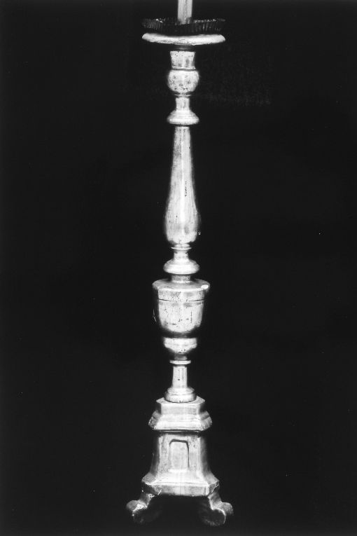 candeliere d'altare, serie - manifattura Italia meridionale (seconda metà sec. XIX)