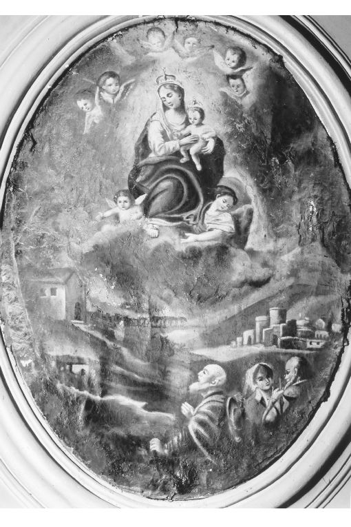 apparizione della Madonna con Bambino (dipinto) - ambito Italia meridionale (sec. XVIII)