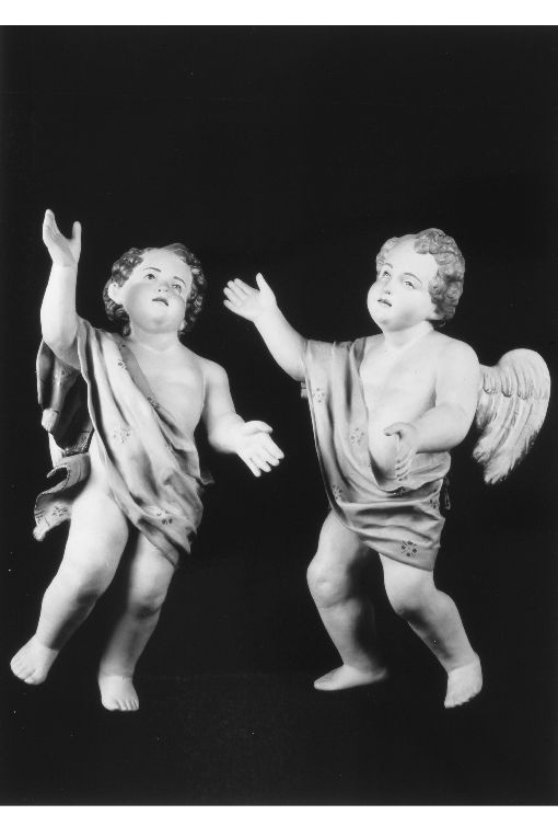 angelo osannante (statua, coppia) - manifattura Italia meridionale (primo quarto sec. XX)