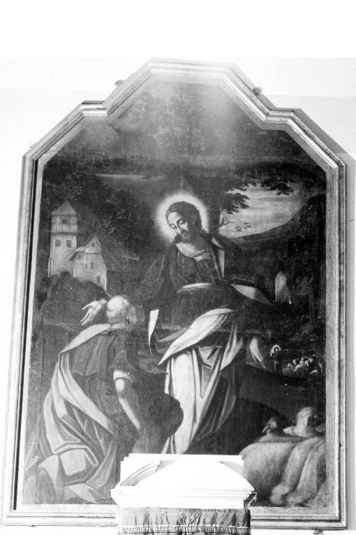 Cristo risorto affida a Pietro le sue pecore (dipinto) - ambito Italia meridionale (fine/inizio secc. XVII/ XVIII)